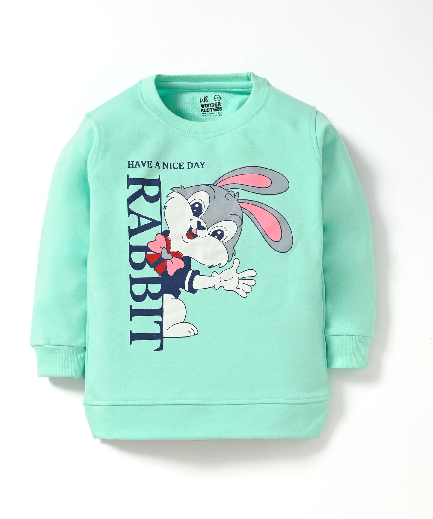 Rabbit Full Sleeves Sweatshirt and Joggers Set | Green