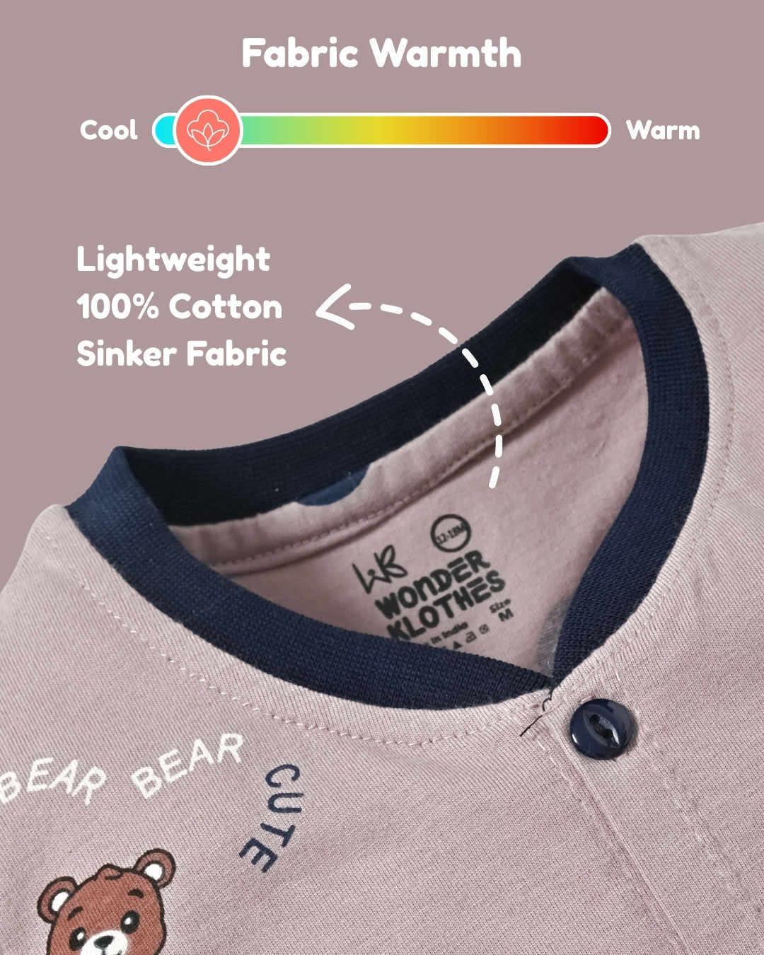 Beary Tales Half Sleeves Front Open T-Shirt & Half Pant Set