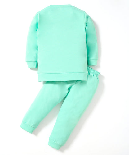 Rabbit Full Sleeves Sweatshirt and Joggers Set | Green