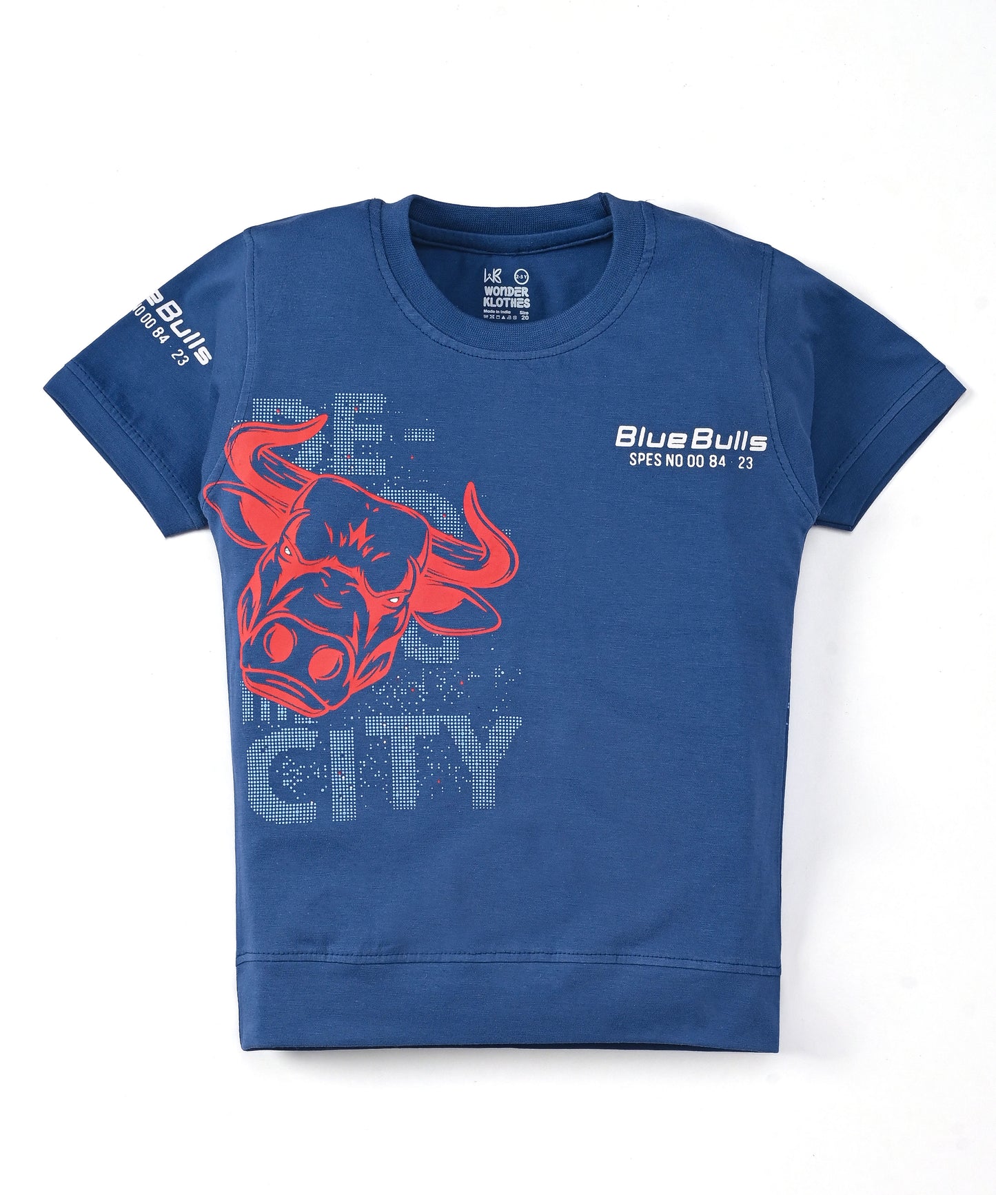 Bulls City Half Sleeves T-Shirt & Shorts Set | Blue