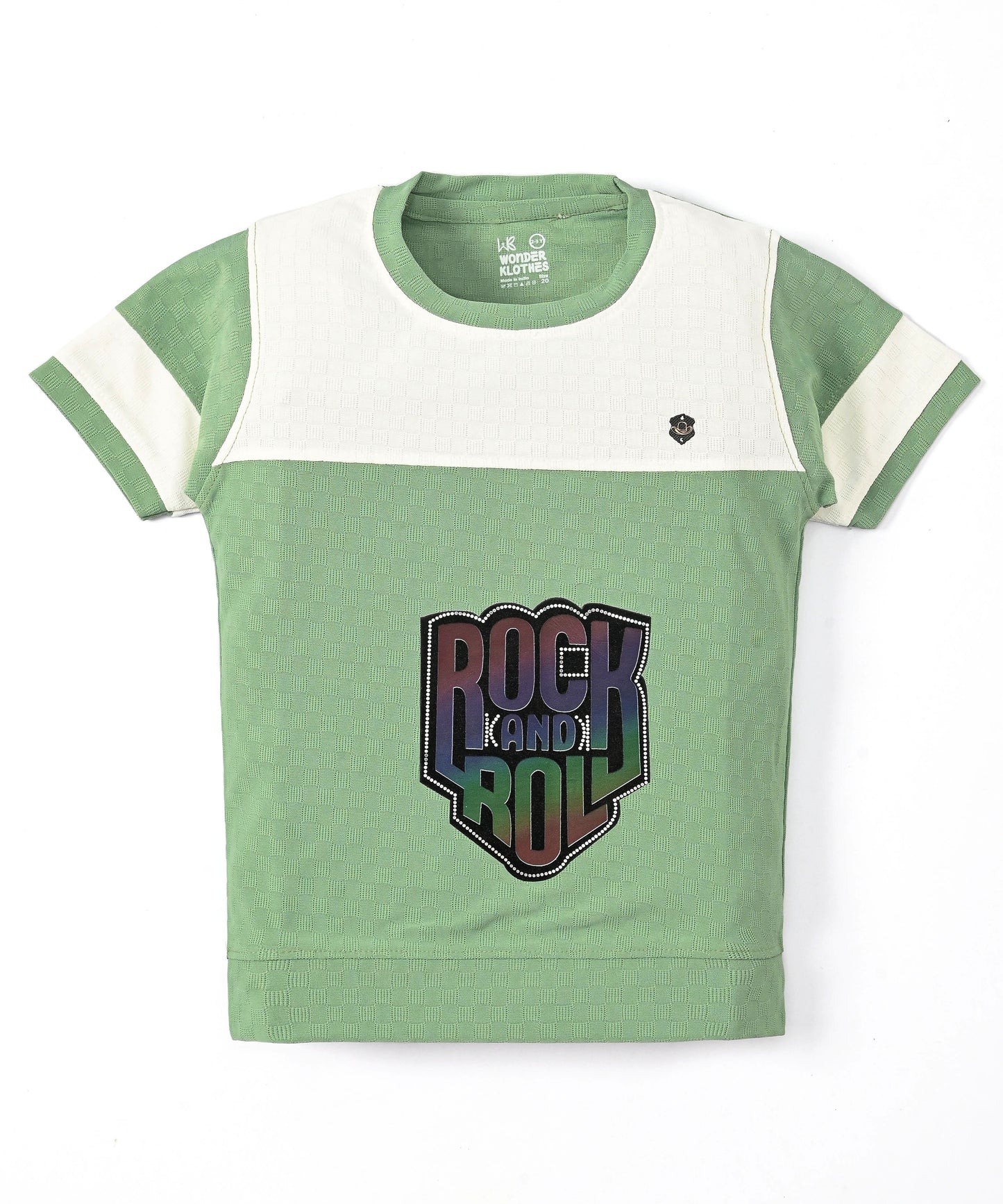 Rock and Roll Premium Half Sleeves T-Shirt & Denim Shorts Set | Green
