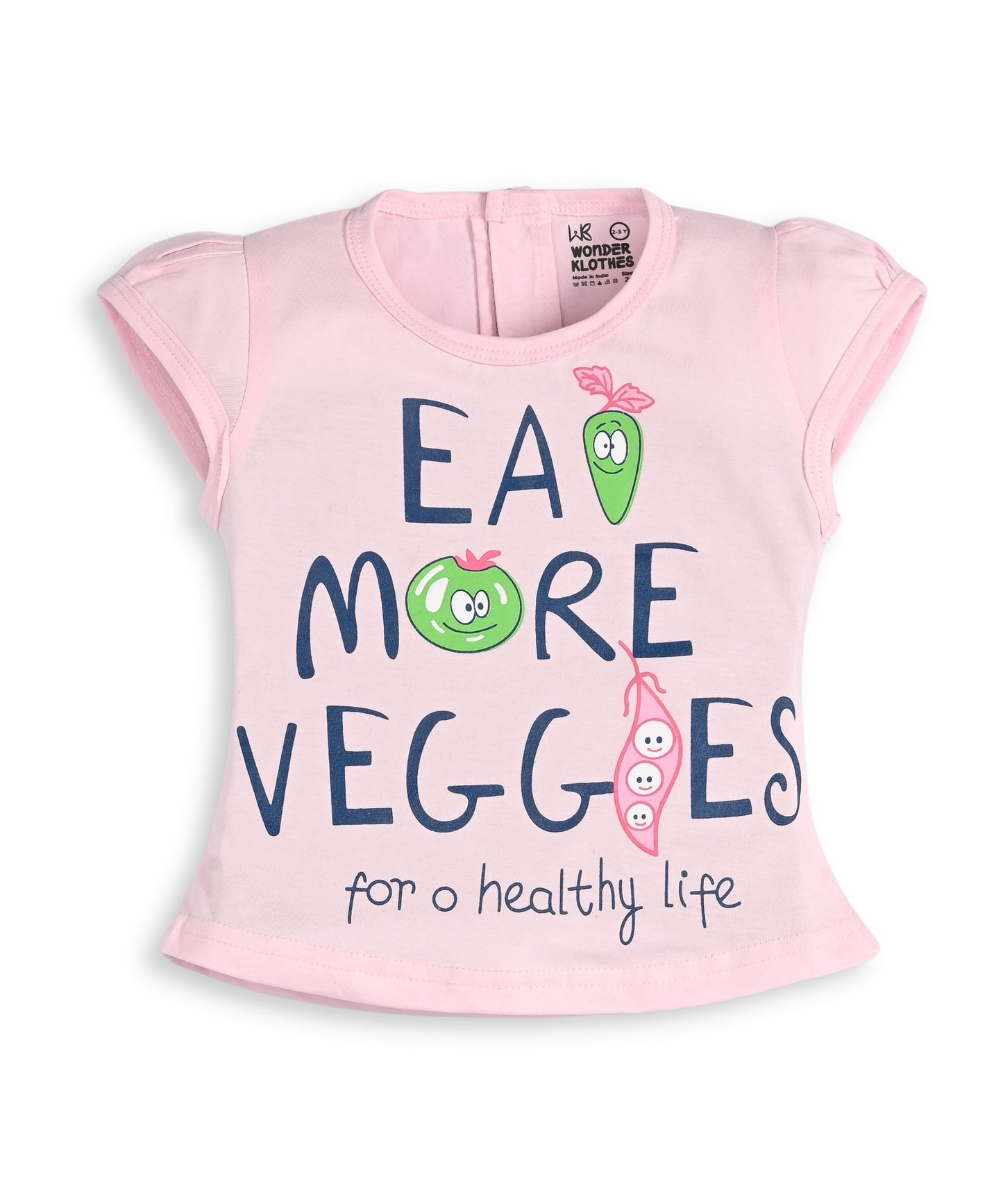 Eat More Veggies Short Sleeves Top & Hot Pant Set | Pink