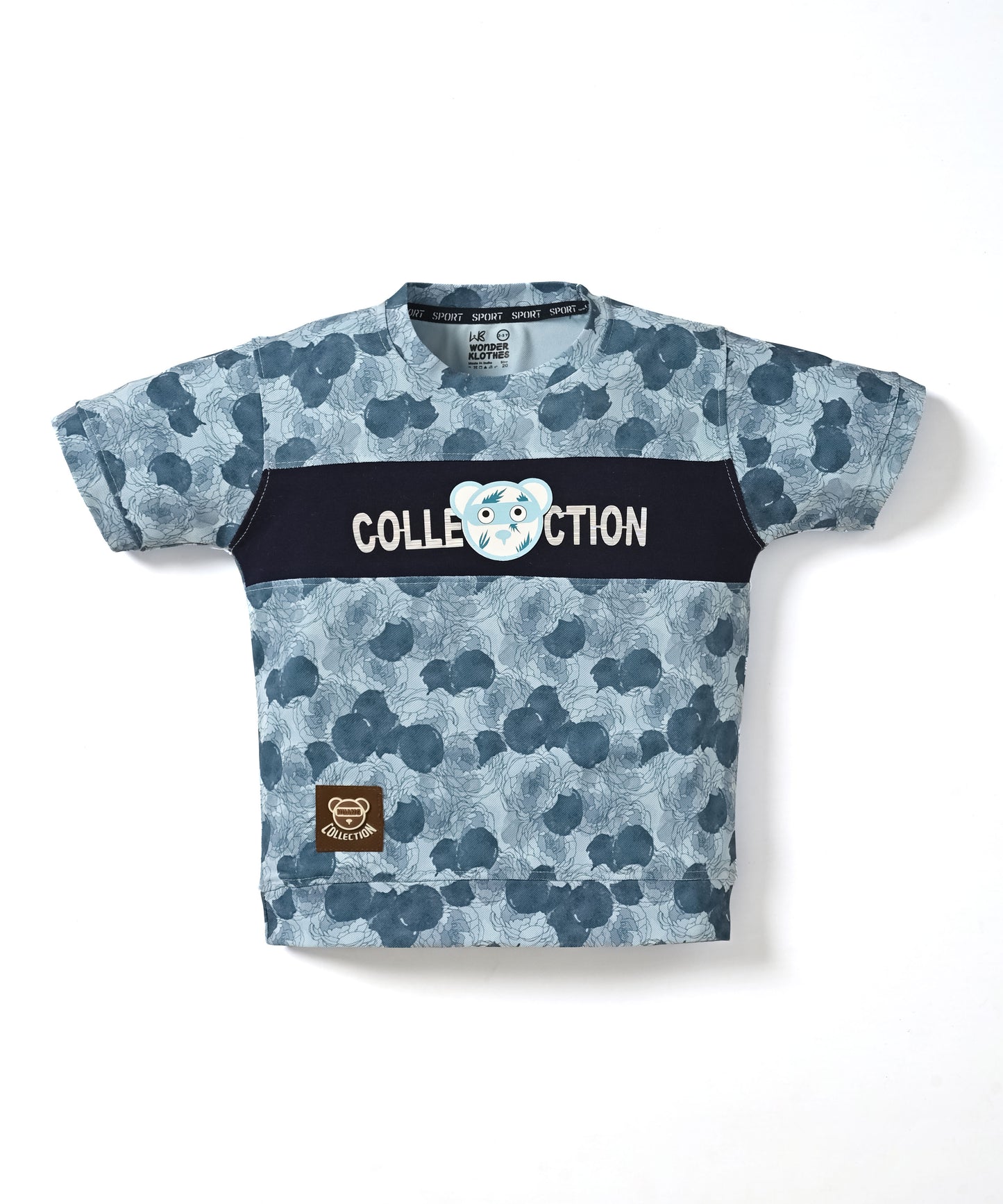 Collection Bear Half Sleeves T-Shirt & Shorts Set | Blue
