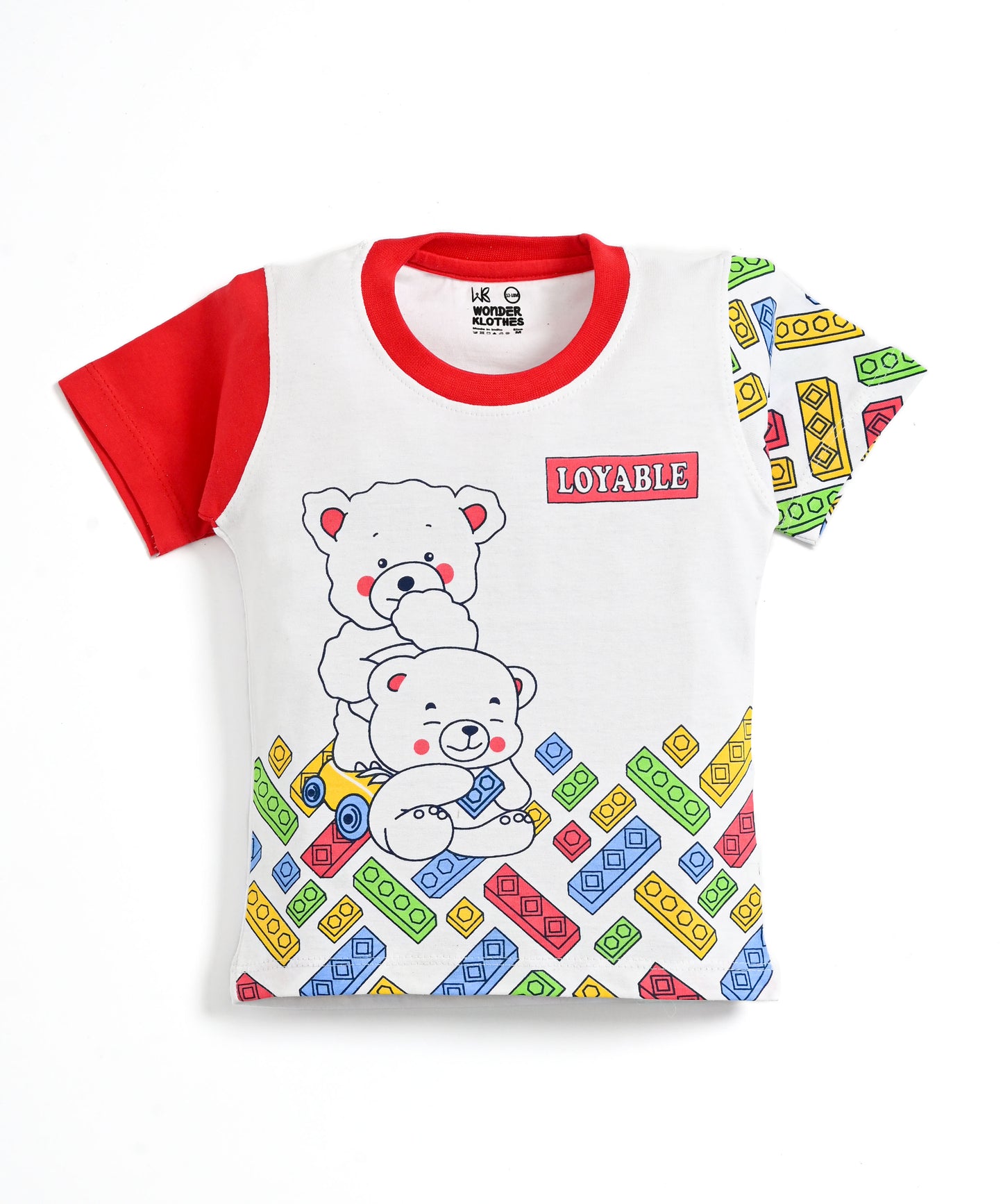 Loyable Half Sleeves T-Shirt & Half Pant Set | Red