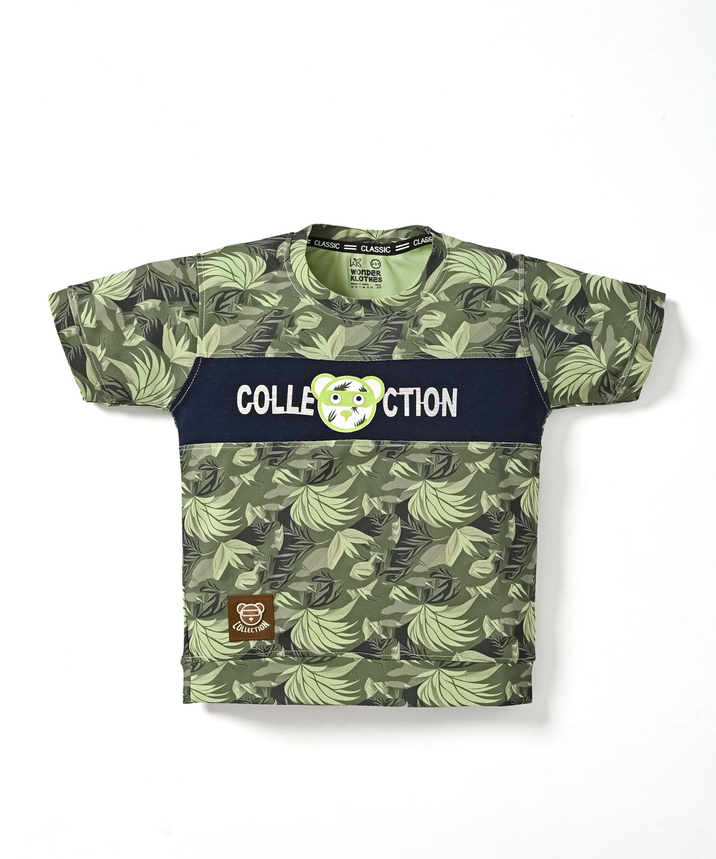 Collection Bear Half Sleeves T-Shirt & Shorts Set | Green