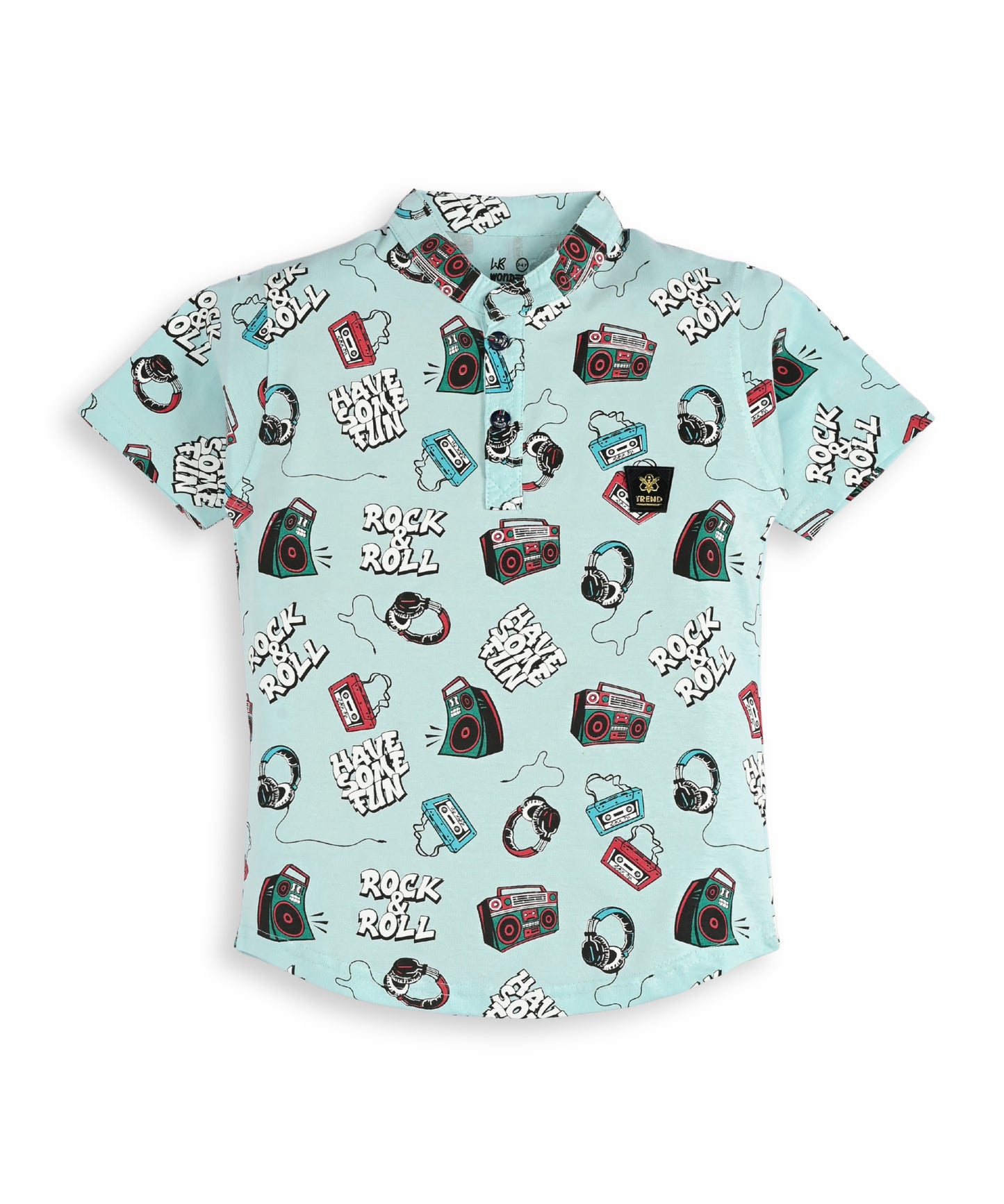 Music Gadgets Half Sleeves T-Shirt & Shorts Set | Blue