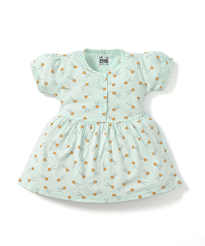 Shooting Star Half Sleeves Frock & Bloomer Pant Set