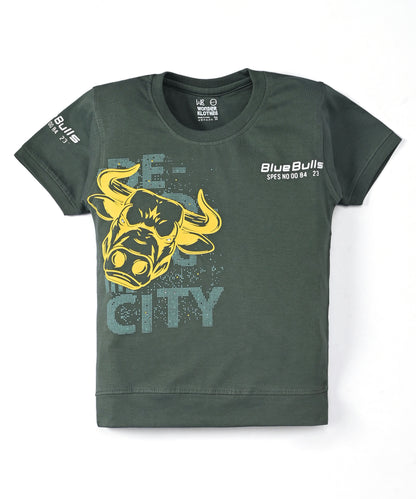 Bulls City Half Sleeves T-Shirt & Shorts Set | Green