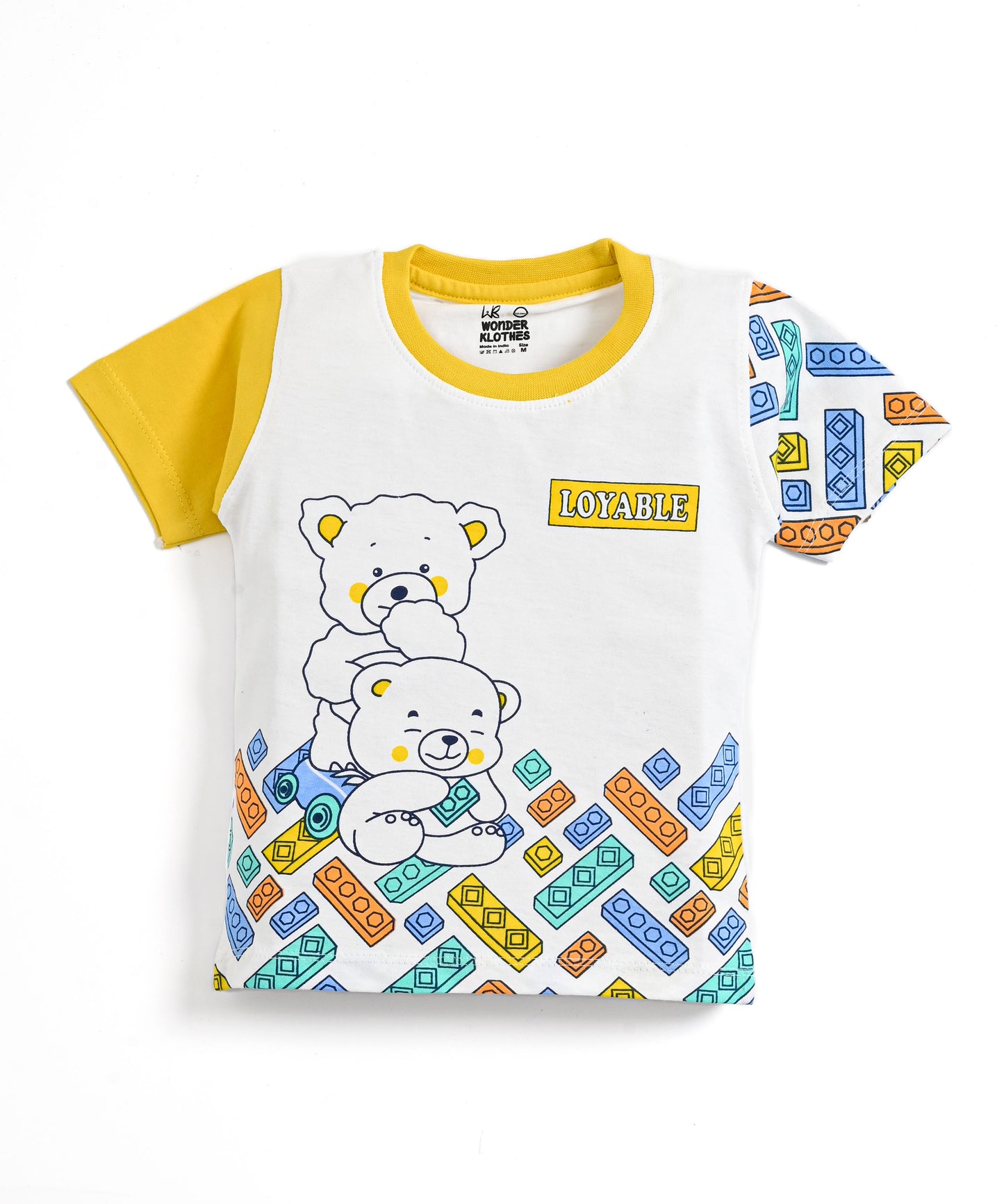 Loyable Half Sleeves T-Shirt & Half Pant Set | Yellow