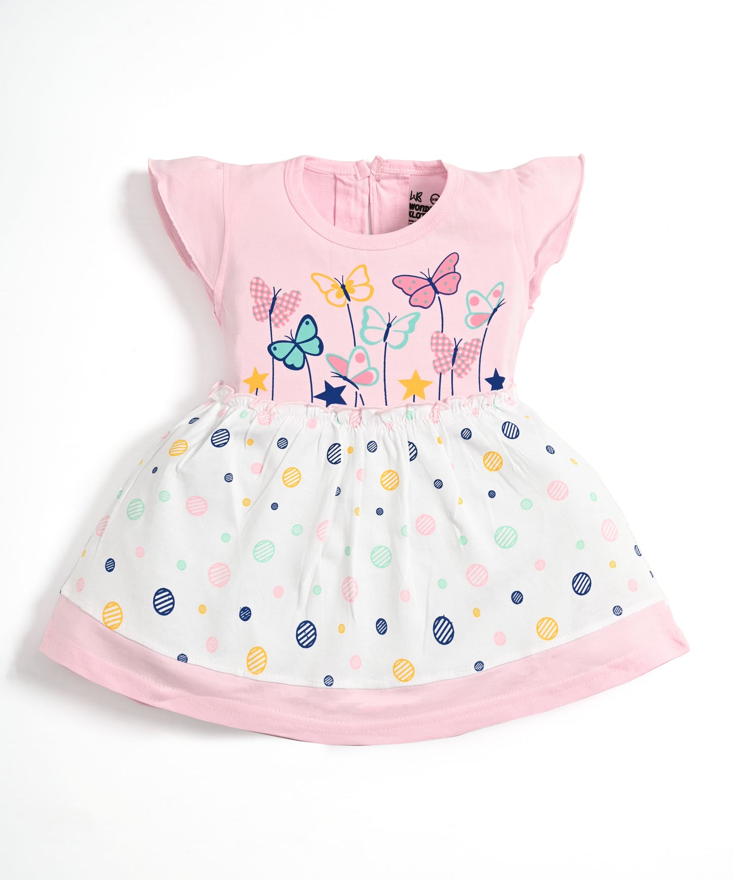 Butterfly Garden Short Sleeves Frock & Bloomer Pant Set | Pink