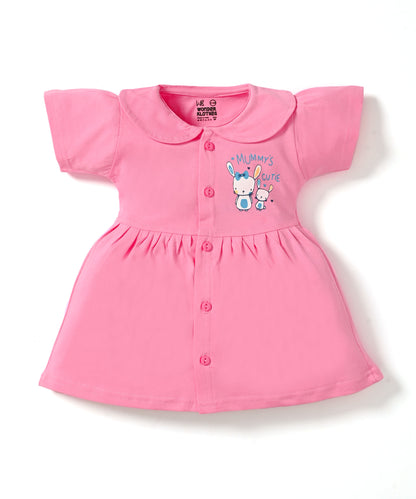 Mummy’s Cutie Half Sleeves Frock & Bloomer Pant Set | Pink