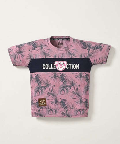 Collection Bear Half Sleeves T-Shirt & Shorts Set | Violet