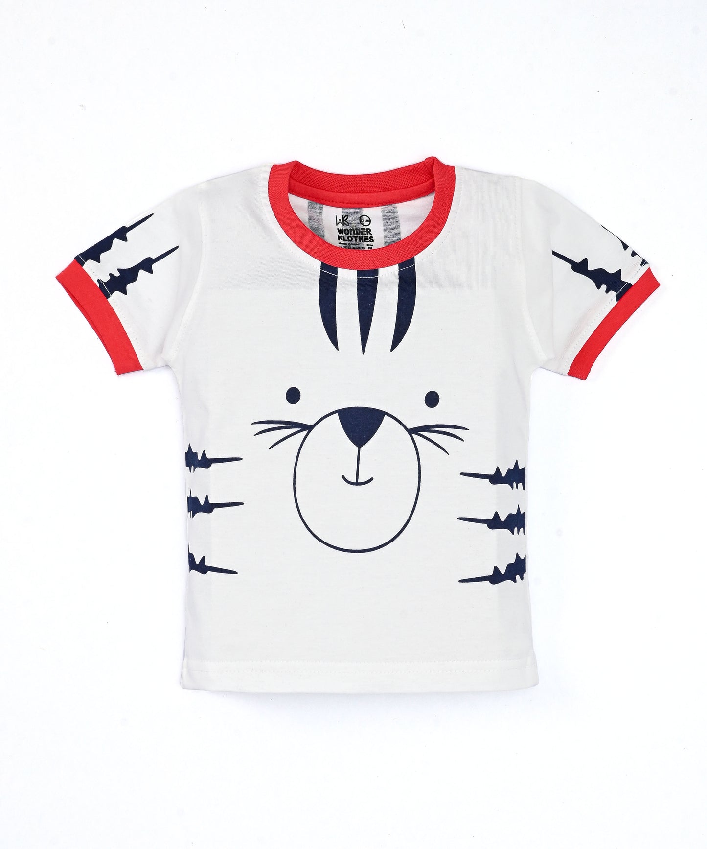 Tiger Claws Half Sleeves T-Shirt & Half Pant Set | Red