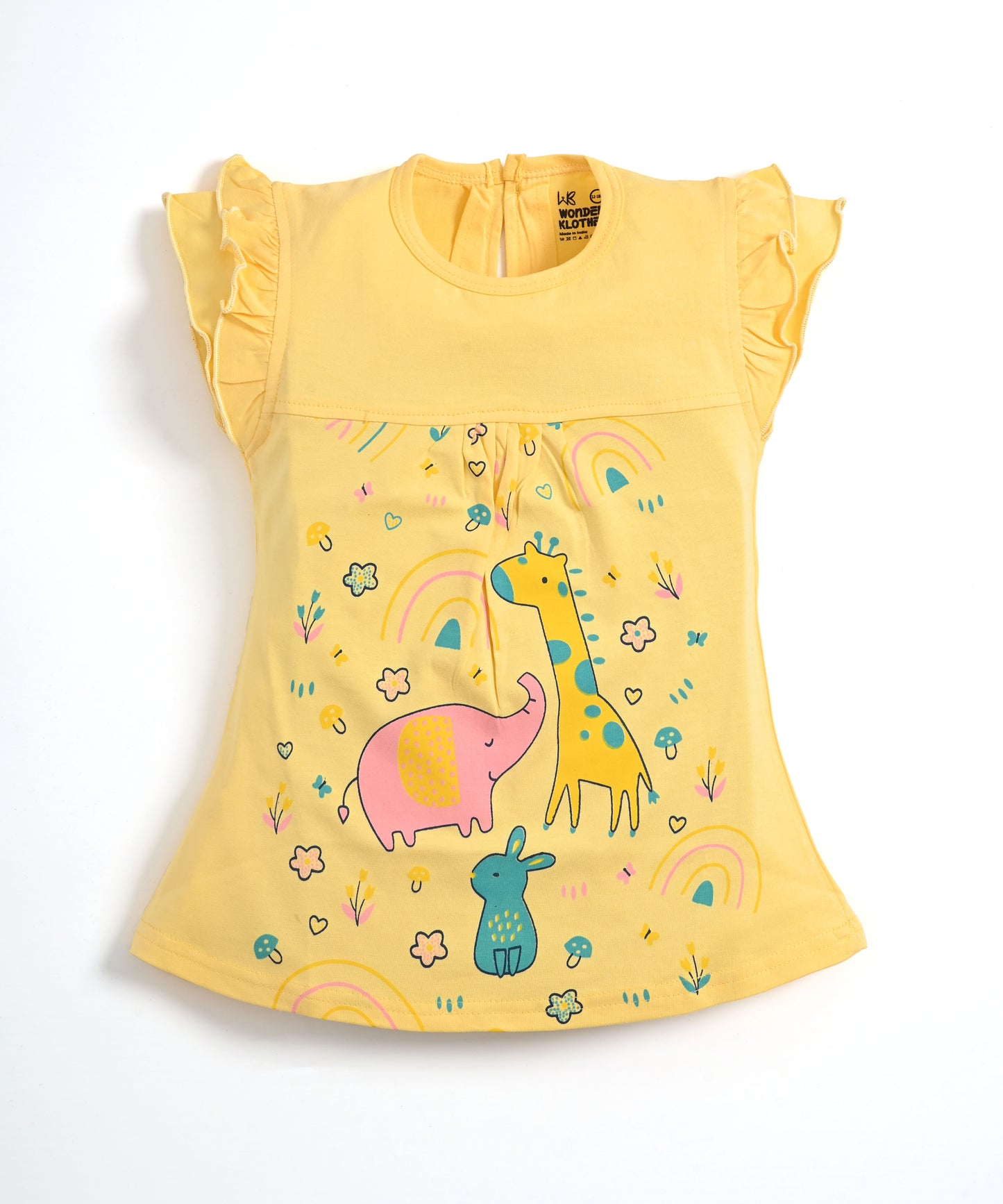 Jungle Joy Short Sleeves Frock & Bloomer Pant Set | Yellow