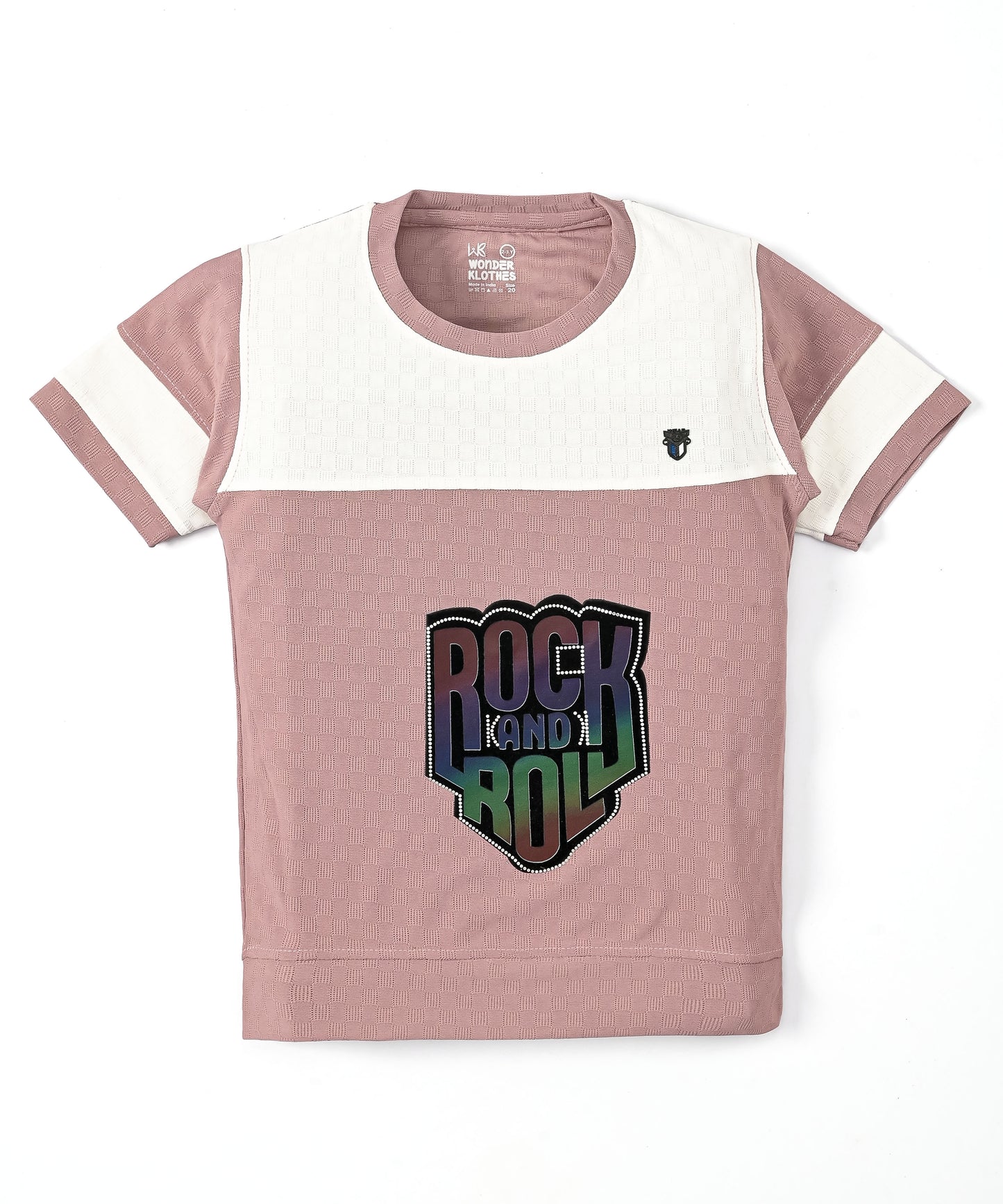 Rock and Roll Premium Half Sleeves T-Shirt & Denim Shorts Set | Violet