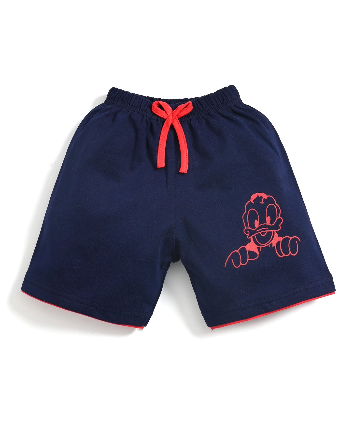 Donald Duck Half Sleeves T-Shirt & Half Pant Set | Red