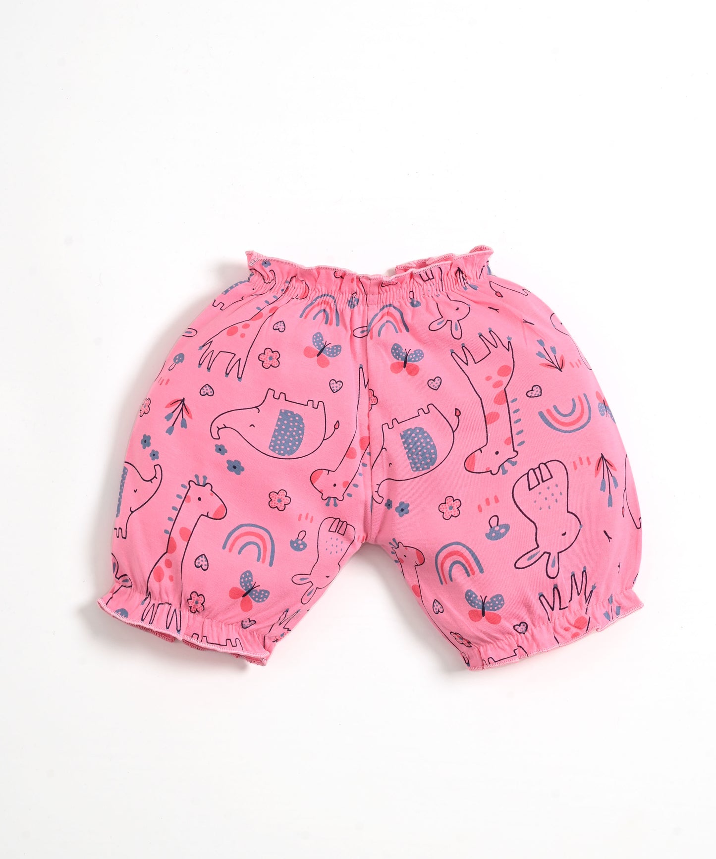 Jungle Joy Short Sleeves Frock & Bloomer Pant Set | Pink