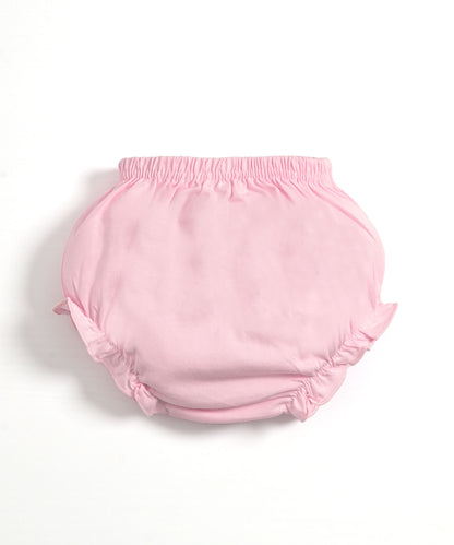 Butterfly Garden Short Sleeves Frock & Bloomer Pant Set | Pink