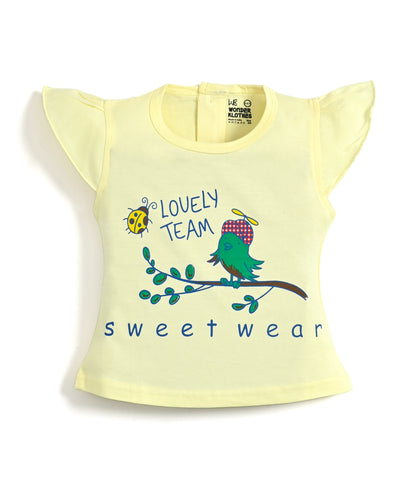 Sweet Bird Short Sleeves Top & Bootcut Pant Set | Green