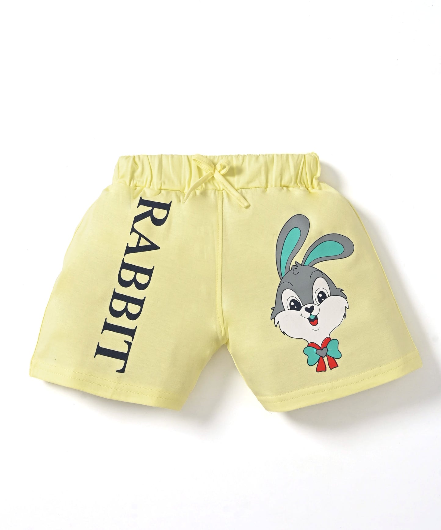 Rabbit Short Sleeves Top & Hot Pant Set | Yellow