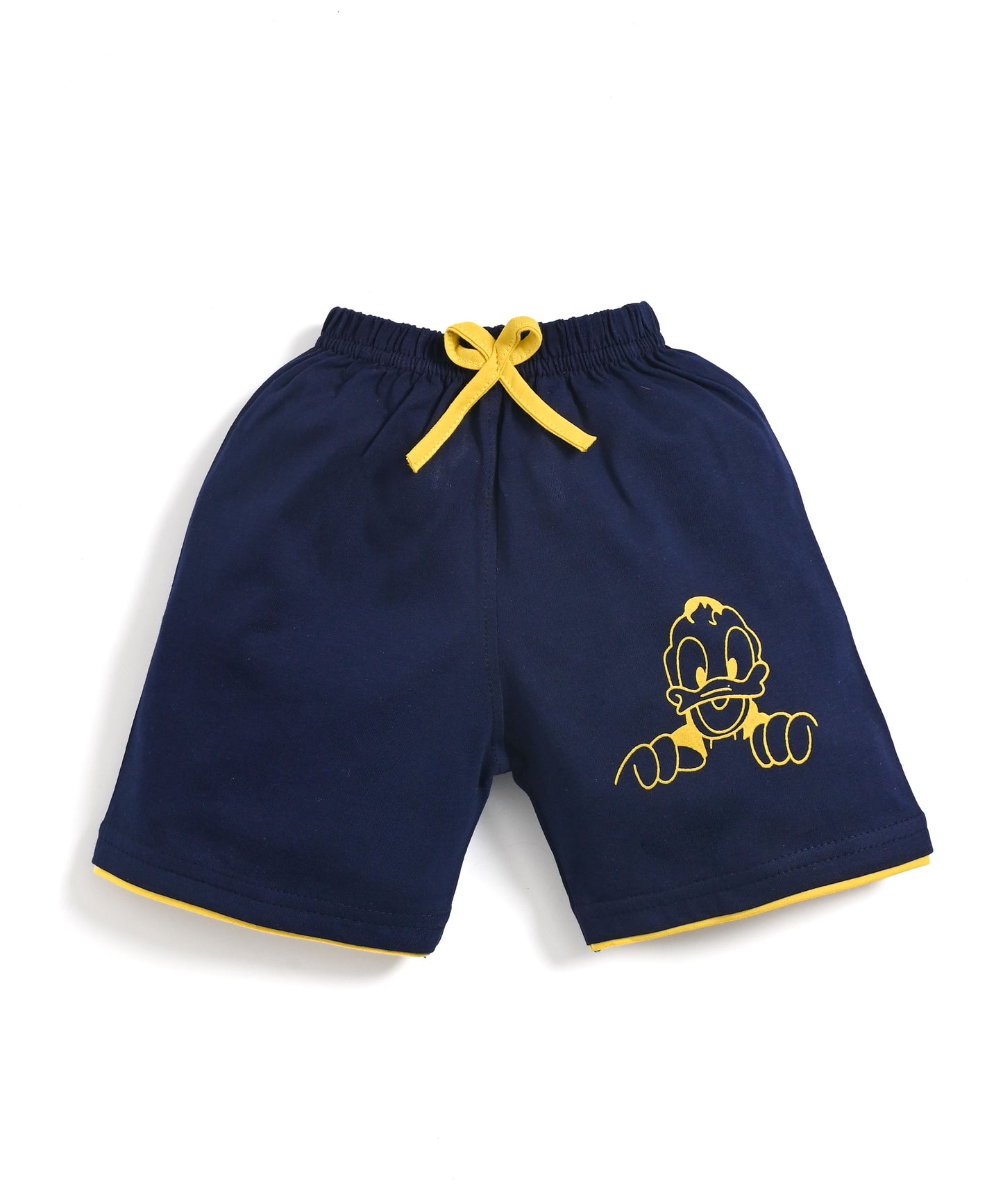 Donald Duck Half Sleeves T-Shirt & Half Pant Set | Yellow