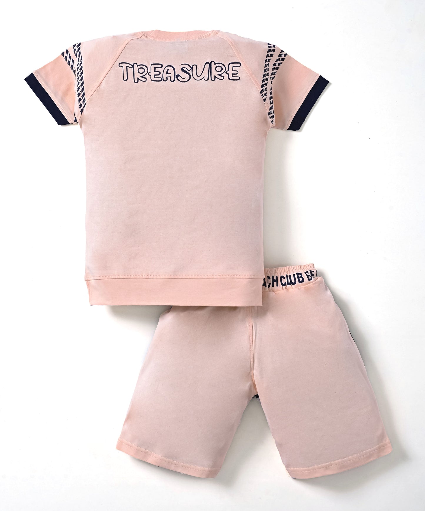 Treasure Island Raglan Half Sleeves T-Shirt & Shorts Set | Orange