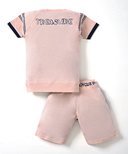 Treasure Island Raglan Half Sleeves T-Shirt & Shorts Set | Orange