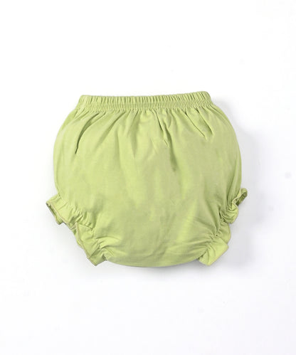 Explore Minnie Half Sleeves Frock & Bloomer Pant Set | Green