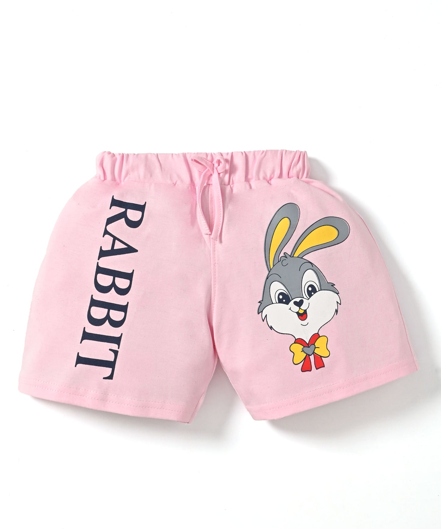 Rabbit Short Sleeves Top & Hot Pant Set | Pink