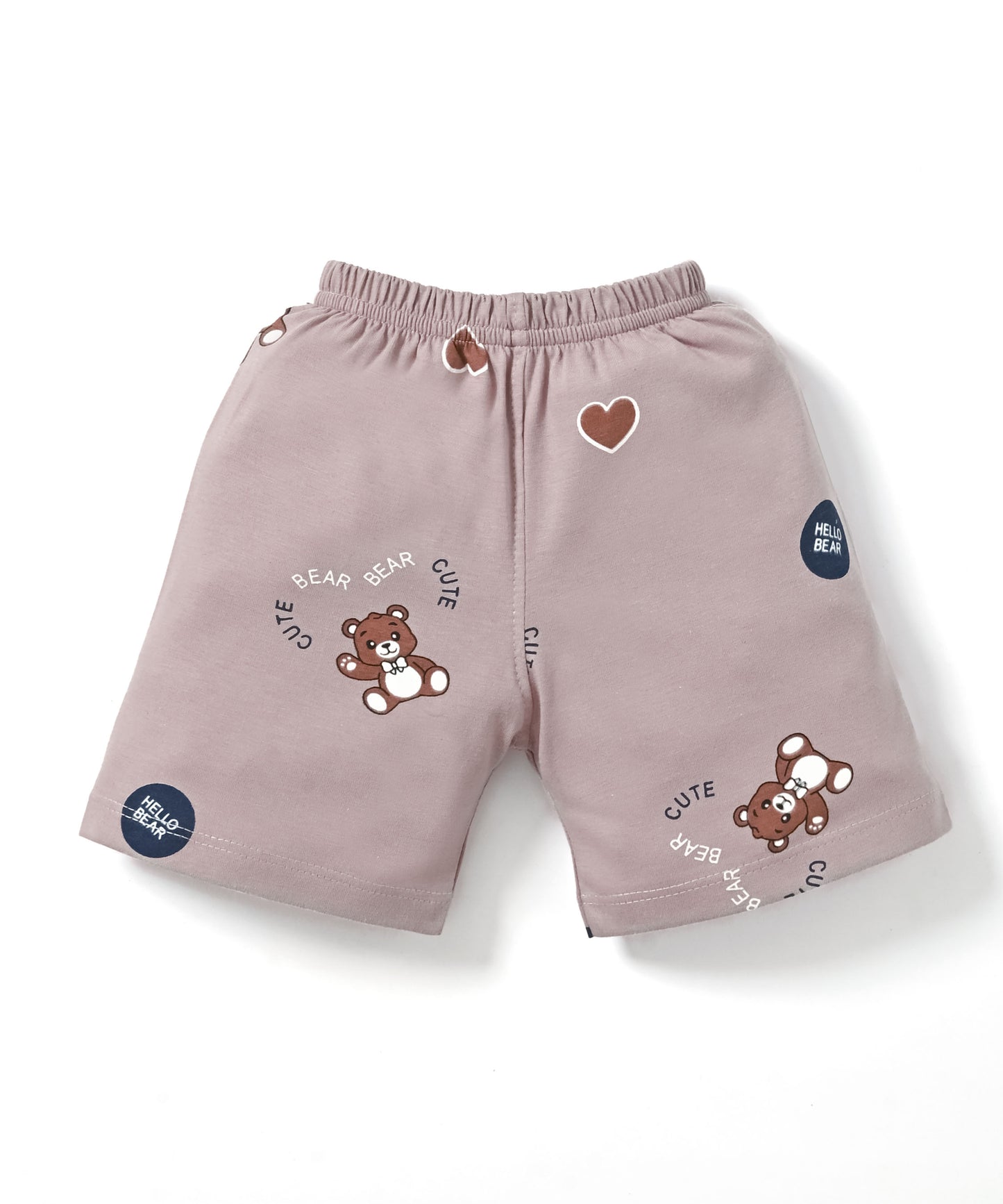 Beary Tales Half Sleeves Front Open T-Shirt & Half Pant Set
