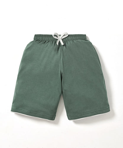 Boba Bear Half Sleeves T-Shirt & Shorts Set | Green