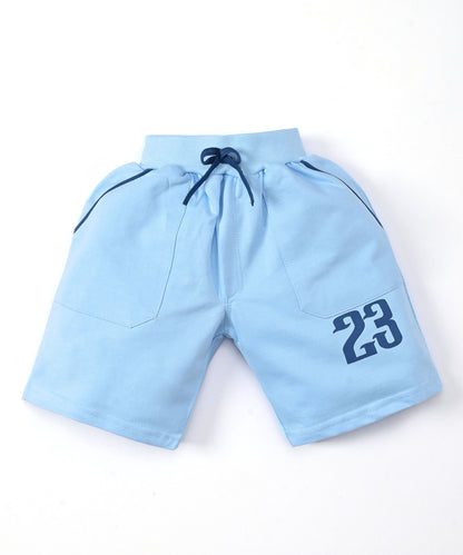 Bulls City Half Sleeves T-Shirt & Shorts Set | Blue