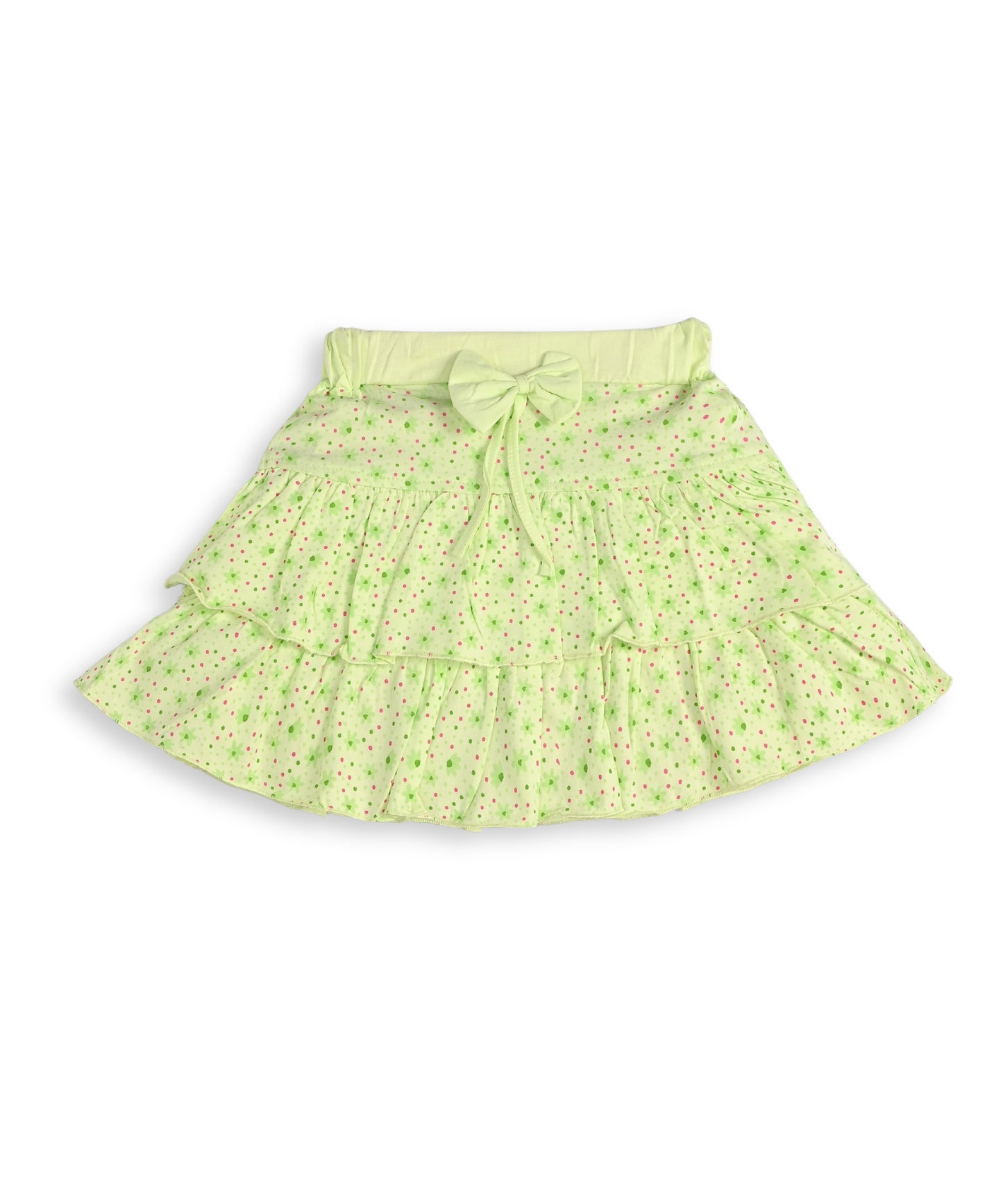 With Love Half Sleeves Top & Skirt Set | Green