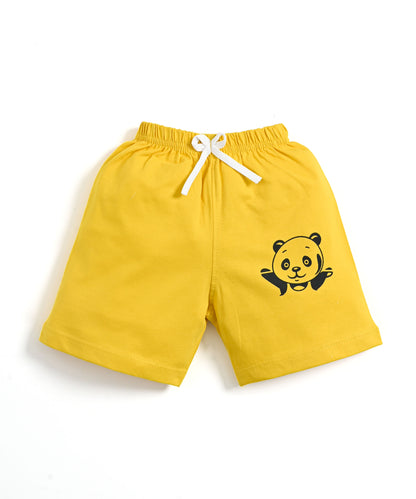 Loyable Half Sleeves T-Shirt & Half Pant Set | Yellow