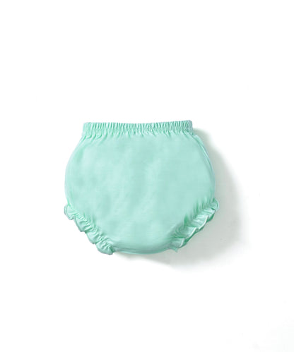 Hello Spring Half Sleeves Frock & Bloomer Pant Set | Green