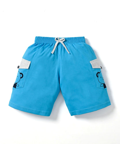 Hello Mickey Half Sleeves T-Shirt & Shorts Set | Blue