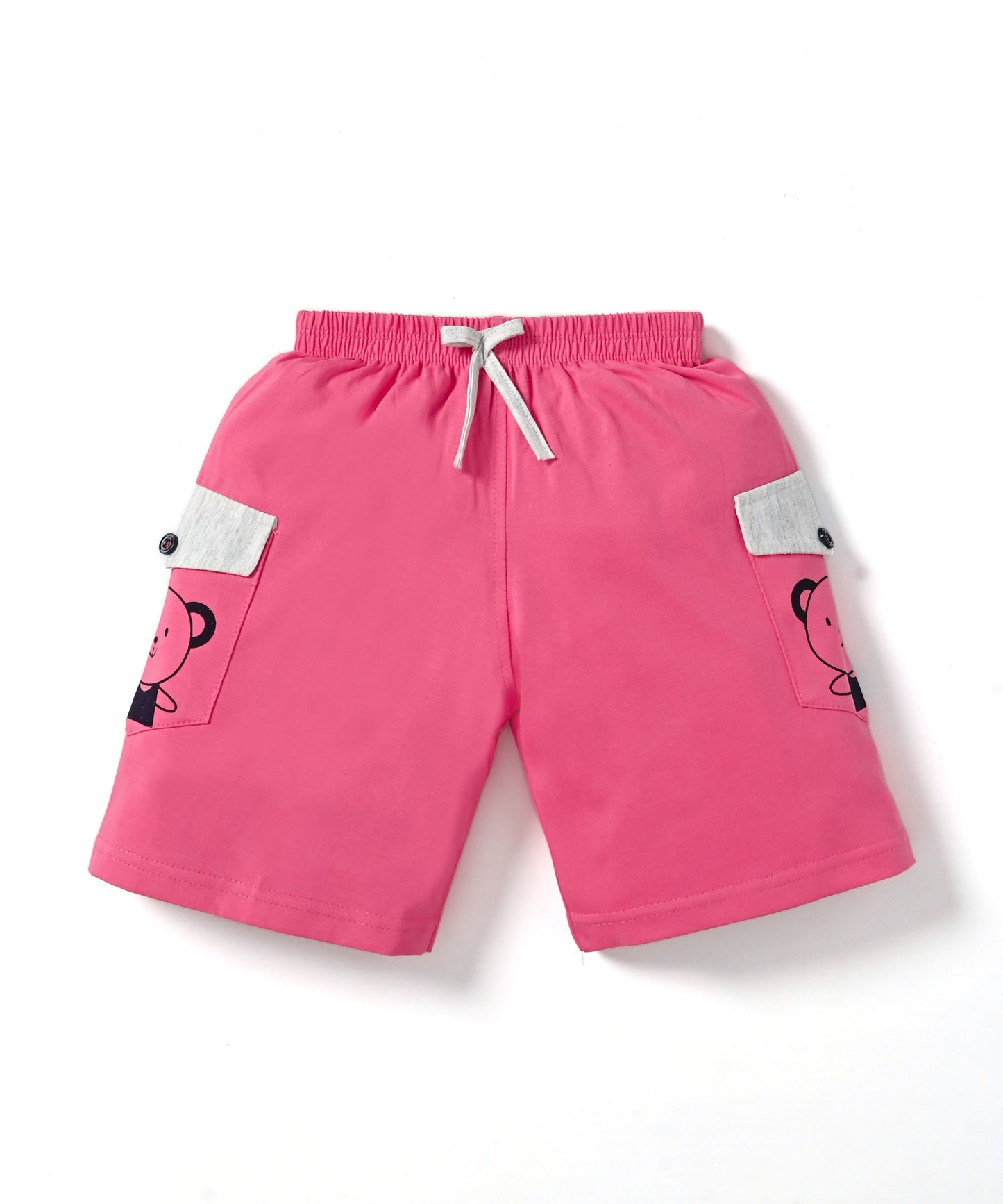 Hello Mickey Half Sleeves T-Shirt & Shorts Set | Pink