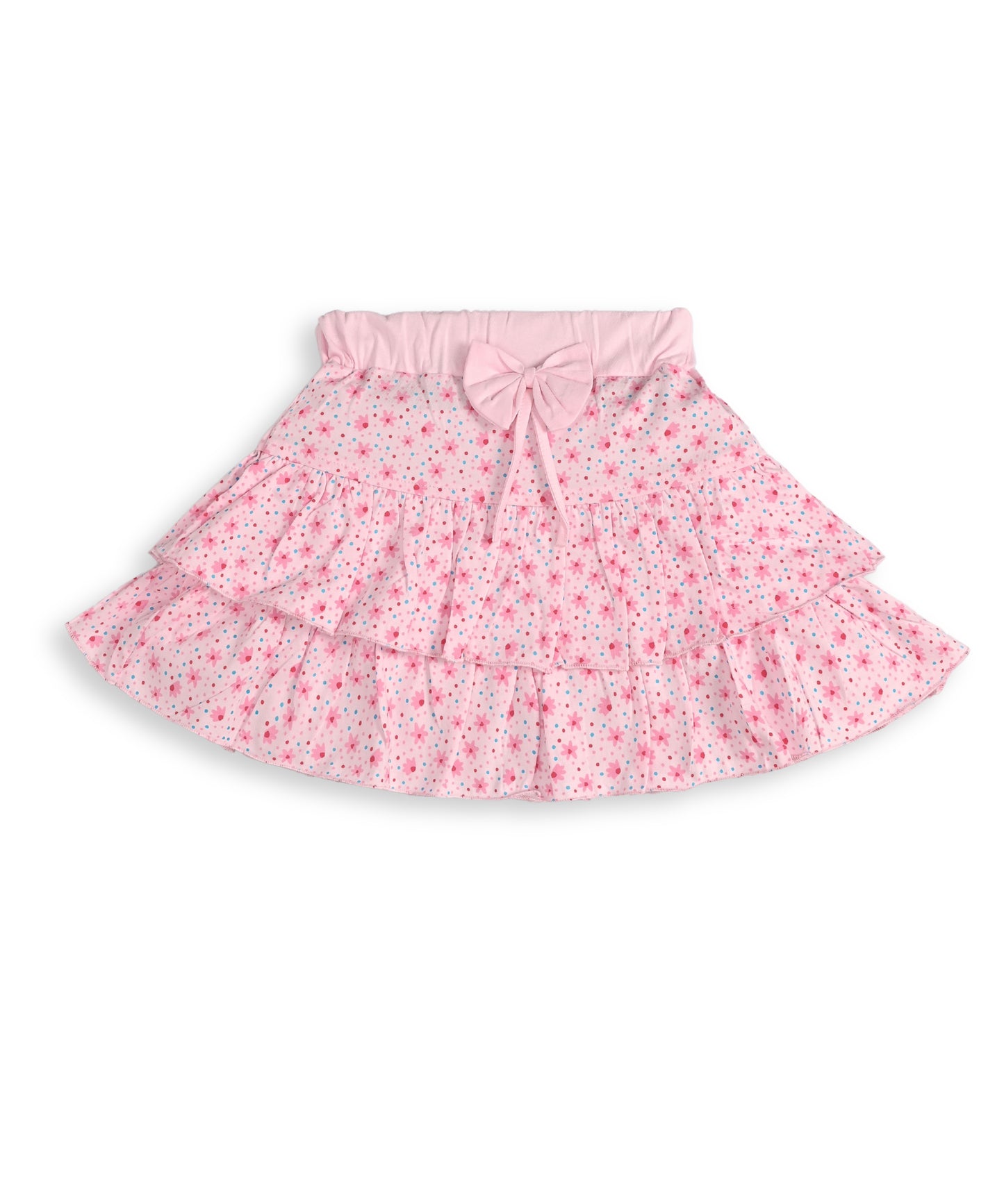With Love Half Sleeves Top & Skirt Set | Pink