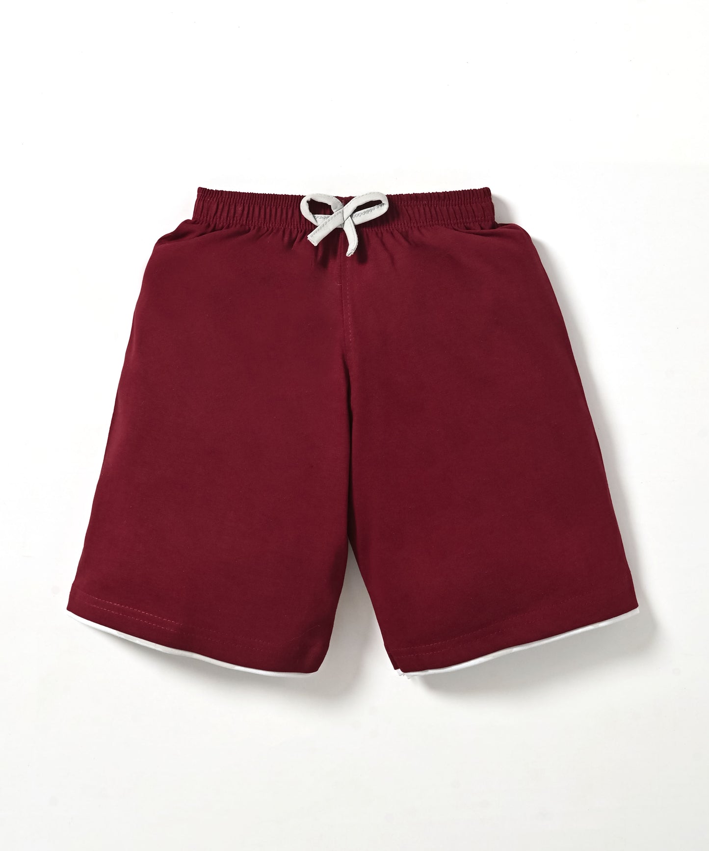 Boba Bear Half Sleeves T-Shirt & Shorts Set | Maroon