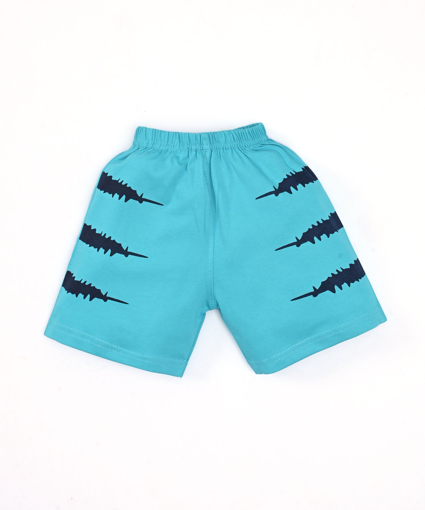 Tiger Claws Half Sleeves T-Shirt & Half Pant Set | Blue