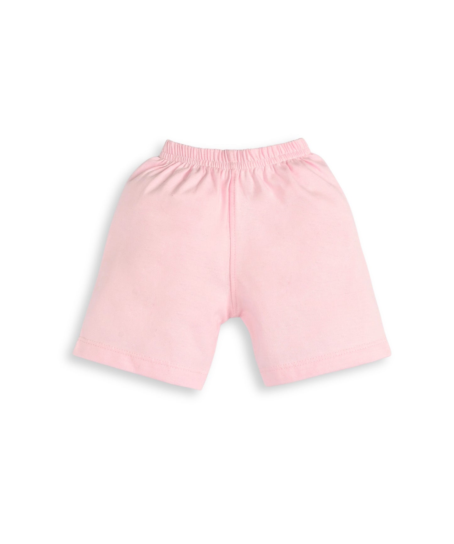 Sea Ship Half Sleeves Front Open T-Shirt & Half Pant Set with Bib | Pink