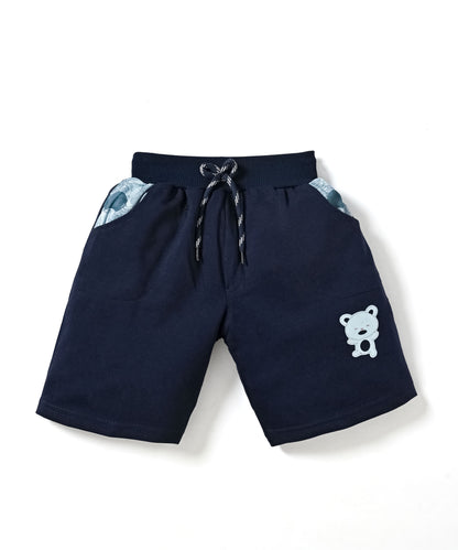 Collection Bear Half Sleeves T-Shirt & Shorts Set | Blue
