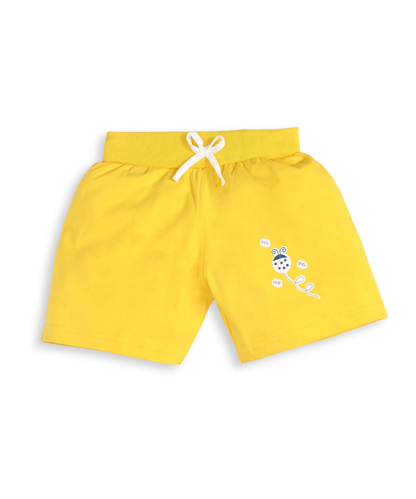 Sweet Girl Half Sleeves Top & Hot Pant Set | Yellow