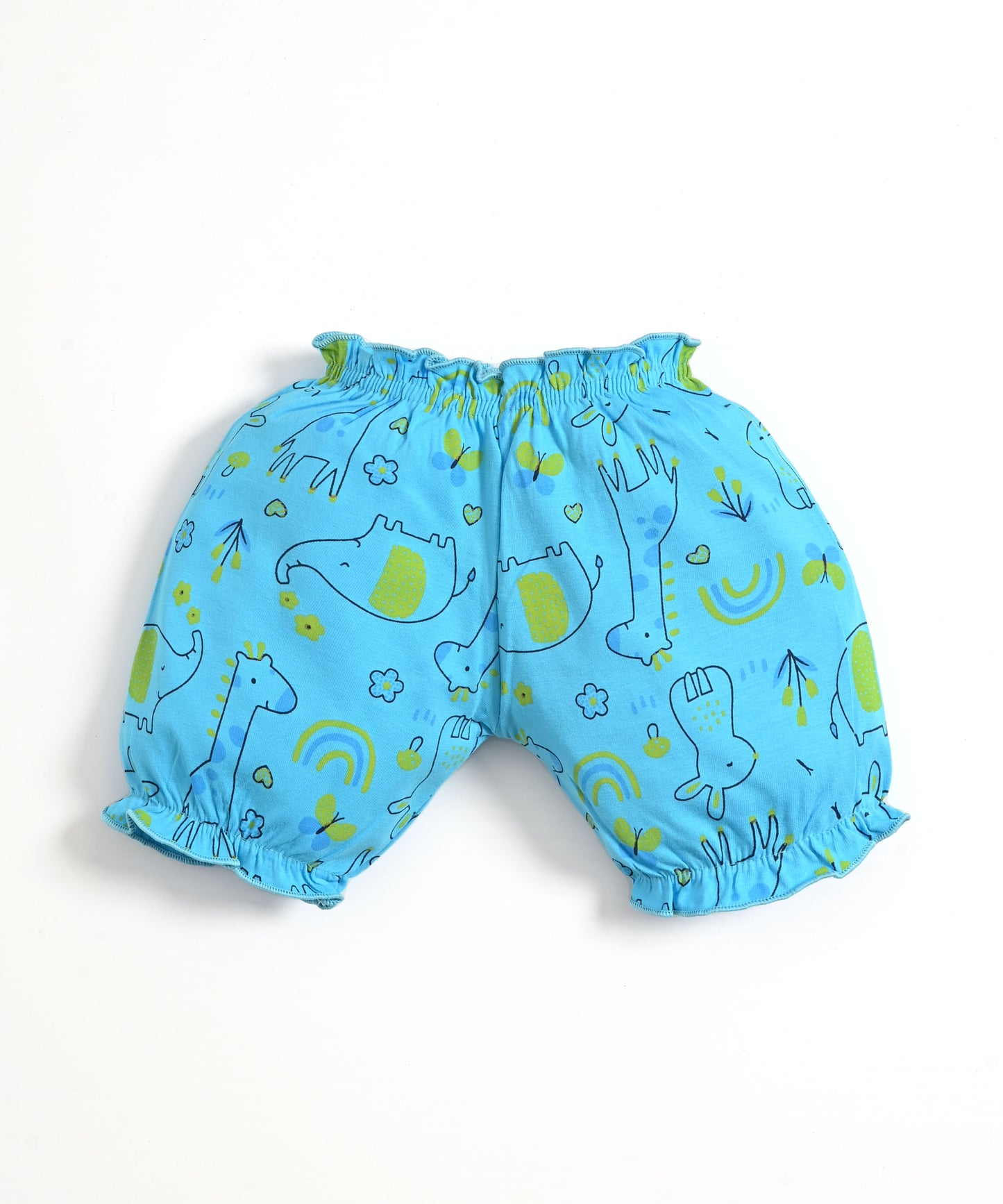 Jungle Joy Short Sleeves Frock & Bloomer Pant Set | Blue