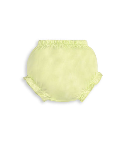 Love Mom Bandhani Straps Frock & Bloomer Pant Set | Green & Pink | Pack of 2