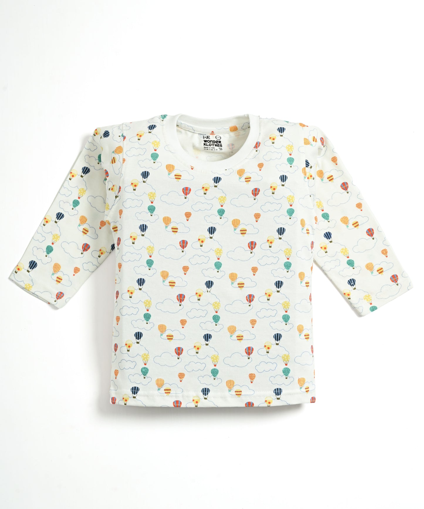 Hot Air Balloon and Surfing Beach Full Sleeves T-Shirt & Pyjama Set | Pack of 2