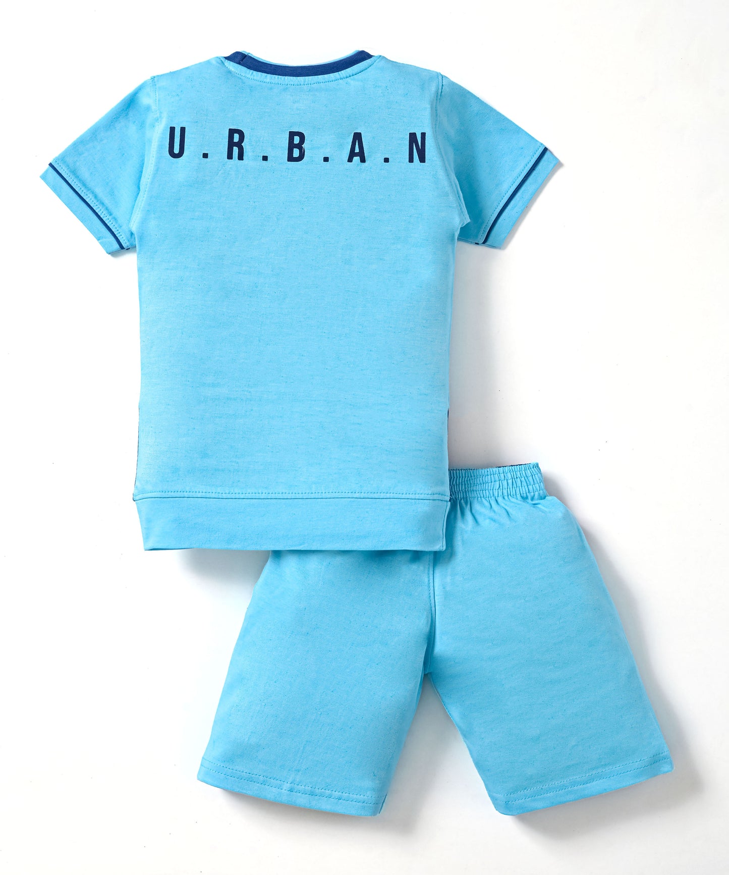 Respect Half Sleeves T-Shirt & Shorts Set | Blue