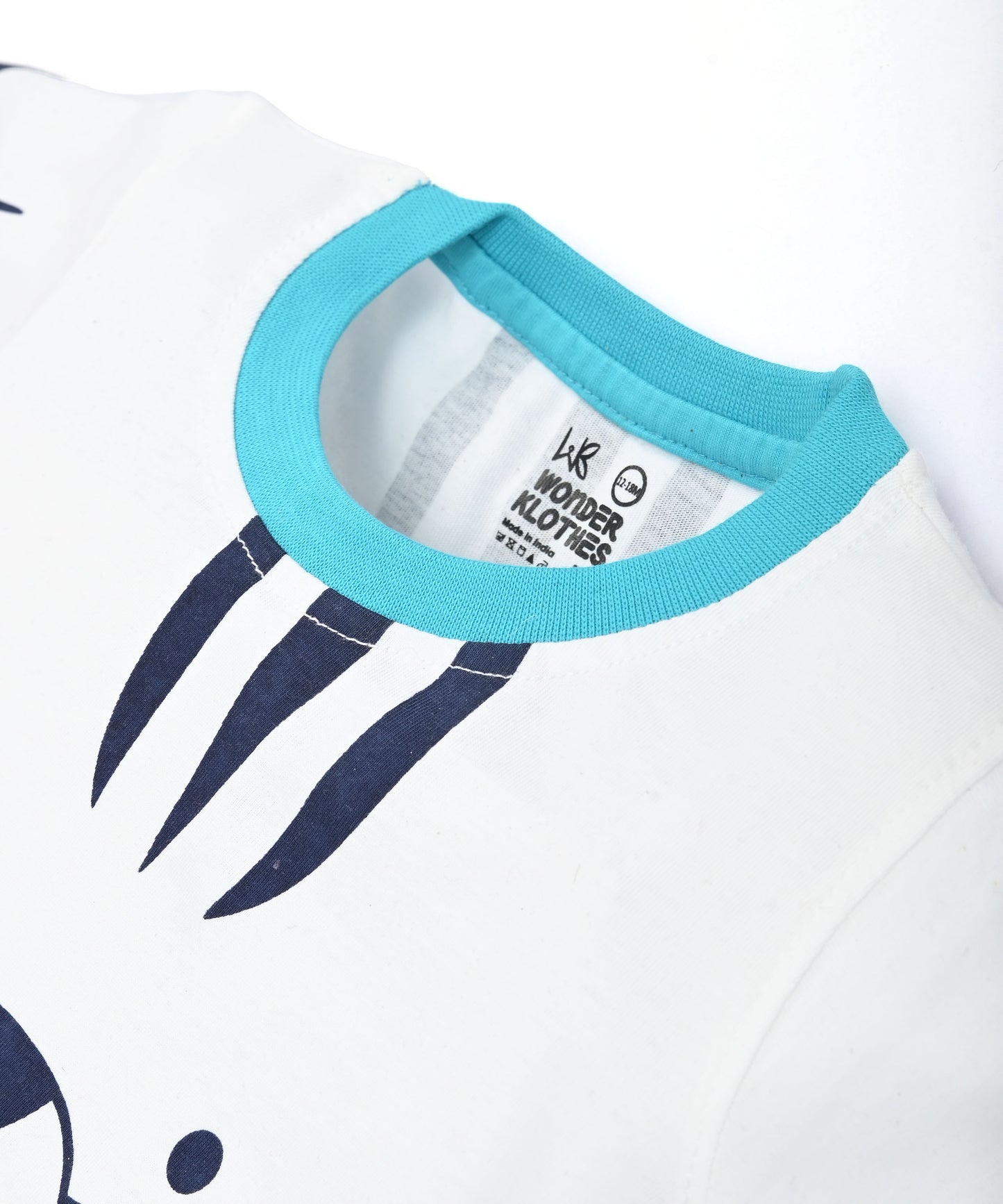 Tiger Claws Half Sleeves T-Shirt & Half Pant Set | Blue