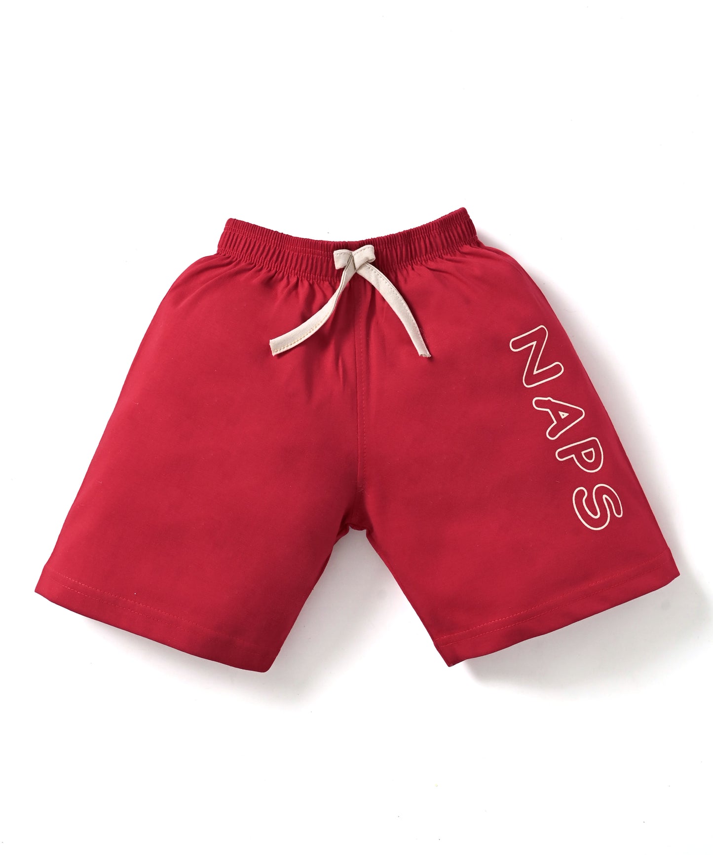 Bear Naps Half Sleeves T-Shirt & Half Pant Set | Red