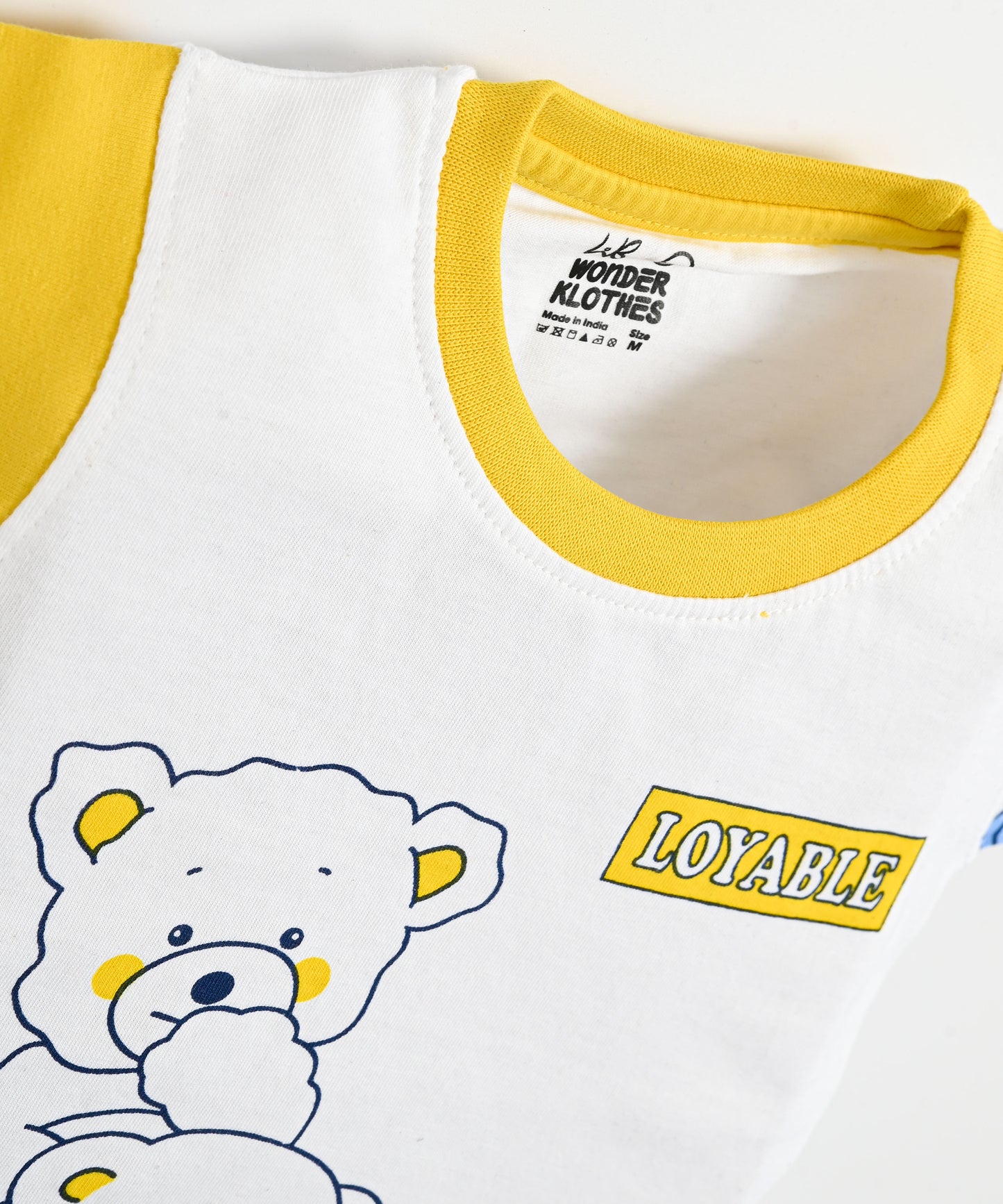 Loyable Half Sleeves T-Shirt & Half Pant Set | Yellow